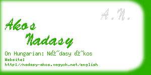 akos nadasy business card